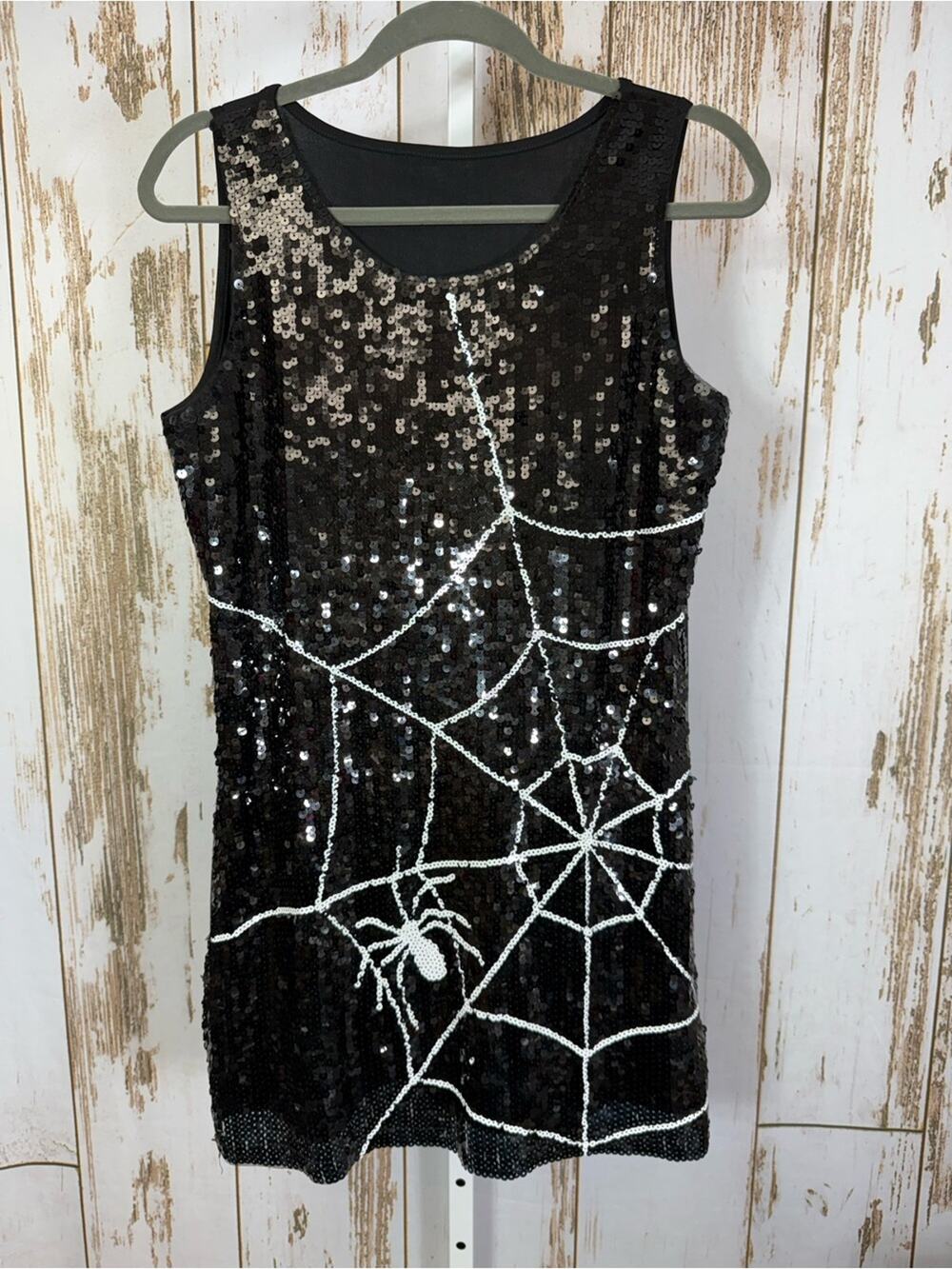 Forum Novelties, Sequin Spiderweb Mini Dress. Size XS. In excellent condition!
